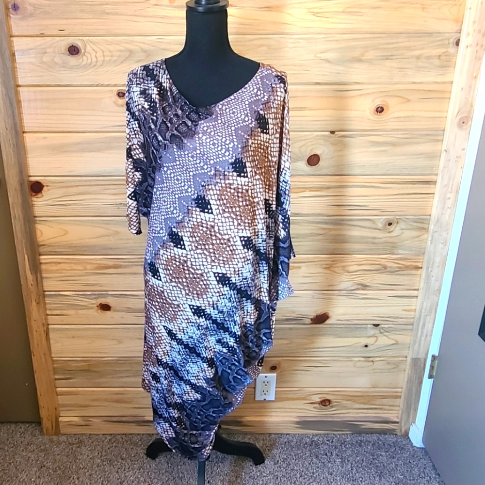 Snap Women's Snakeskin Dress 1X